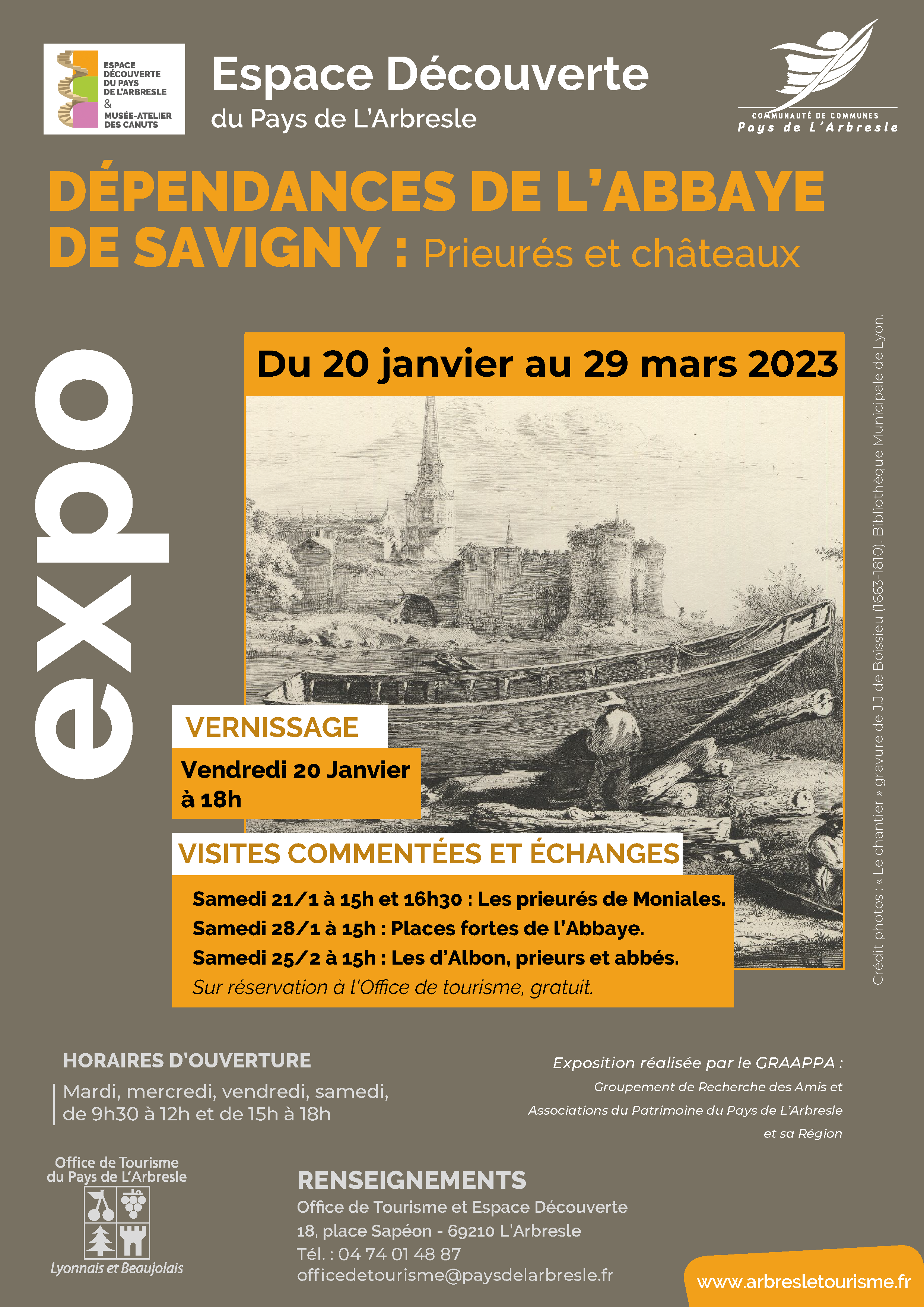 Exposition  "Dépendances de l'abbaye de Savigny : prieurés et châteaux"