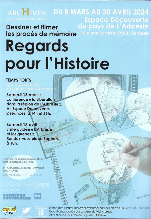 Exposition "Regards pour l'Histoire, dessiner et filmer les procès de mémoire"